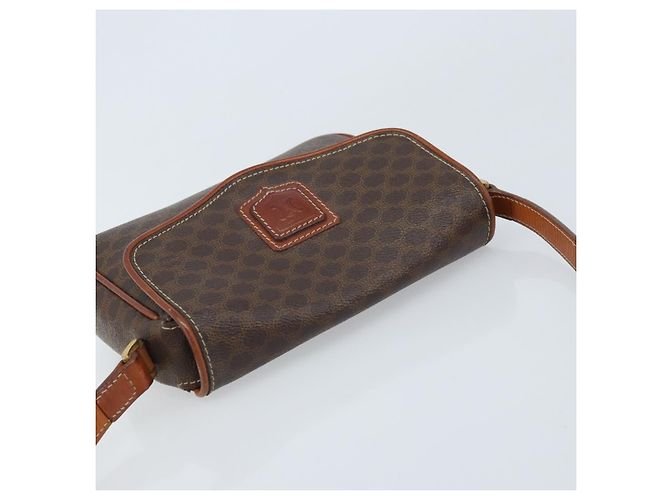 Céline Borsa a spalla in tela Macadam CELINE in pelle PVC marrone oro Auth YKZ056 D'oro - vista 14