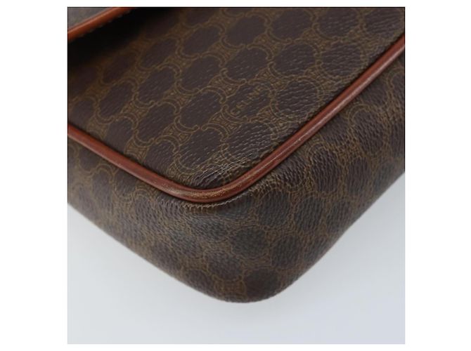 Céline Borsa a spalla in tela Macadam CELINE in pelle PVC marrone oro Auth YKZ056 D'oro - vista 17