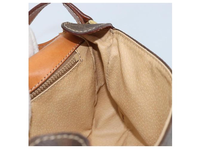 Céline Borsa a spalla in tela Macadam CELINE in pelle PVC marrone oro Auth YKZ056 D'oro - vista 22