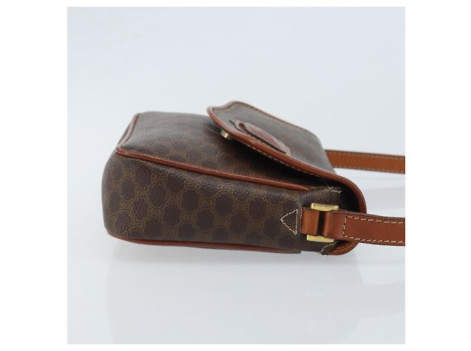 Céline Borsa a spalla in tela Macadam CELINE in pelle PVC marrone oro Auth YKZ056 D'oro - vista 3