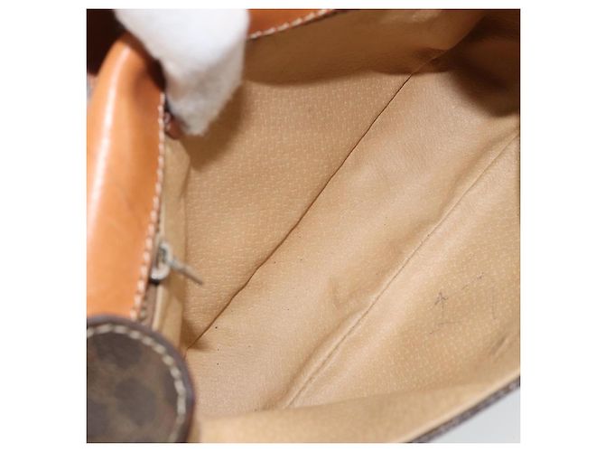 Céline Borsa a spalla in tela Macadam CELINE in pelle PVC marrone oro Auth YKZ056 D'oro - vista 8