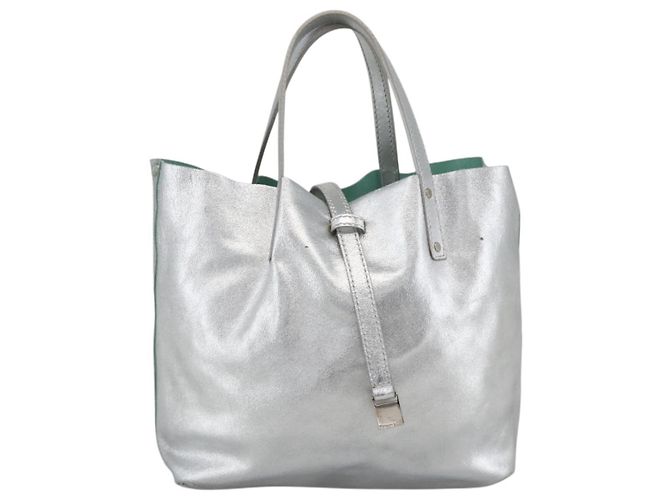 Autre Marque Borsa tote reversibile in pelle argento Auth YKZ1080 di TIFFANY&Co. - vista 13