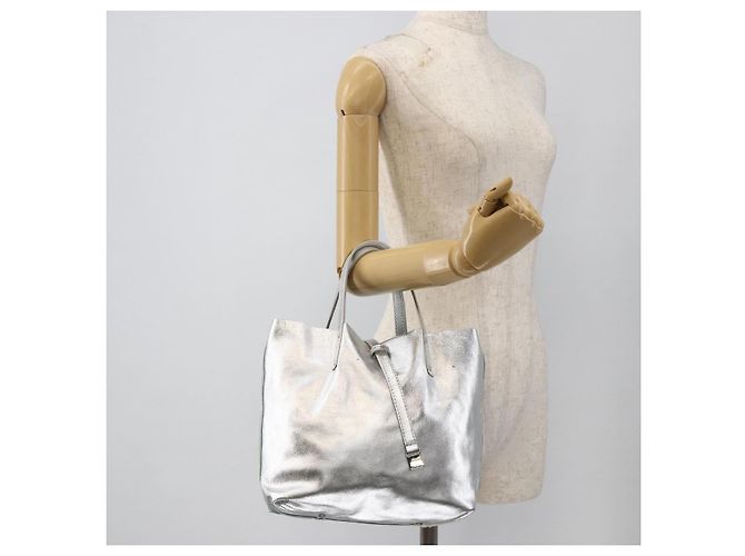 Autre Marque Borsa tote reversibile in pelle argento Auth YKZ1080 di TIFFANY&Co. - vista 22