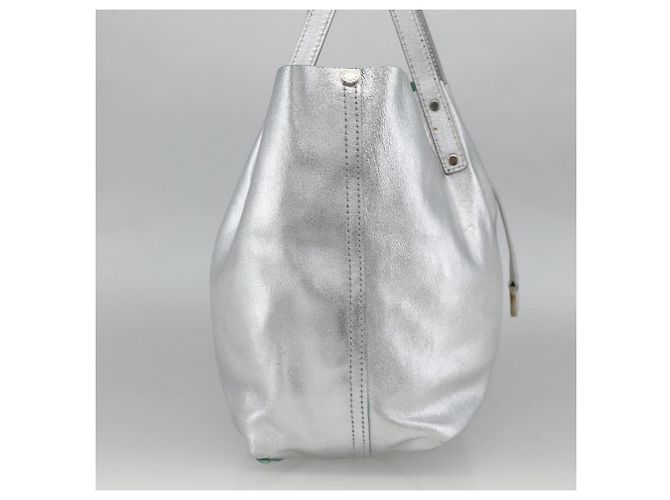 Autre Marque Borsa tote reversibile in pelle argento Auth YKZ1080 di TIFFANY&Co. - vista 3