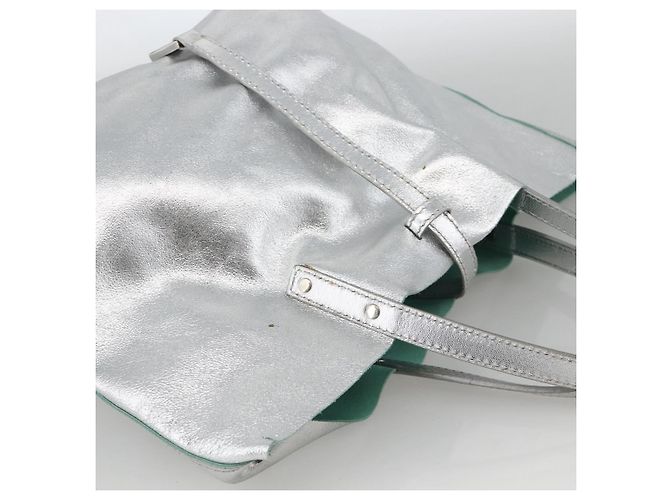 Autre Marque Borsa tote reversibile in pelle argento Auth YKZ1080 di TIFFANY&Co. - vista 6