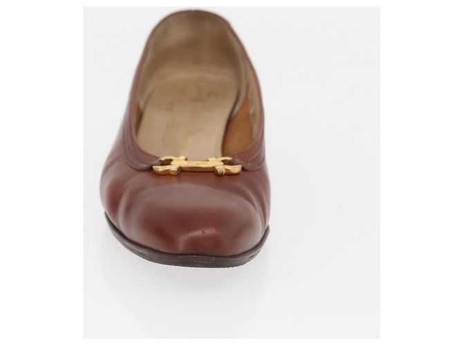 Salvatore Ferragamo Décolleté in Pelle 6 Marrone Auth 174642A - vista 11