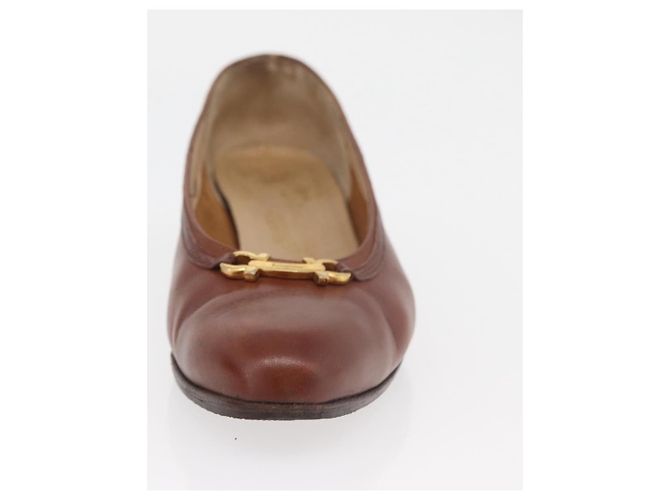 Salvatore Ferragamo Décolleté in Pelle 6 Marrone Auth 174642A - vista 29