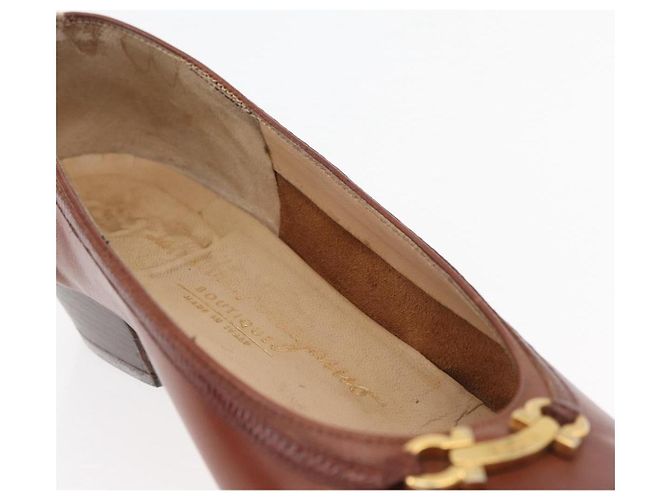 Salvatore Ferragamo Décolleté in Pelle 6 Marrone Auth 174642A - vista 33