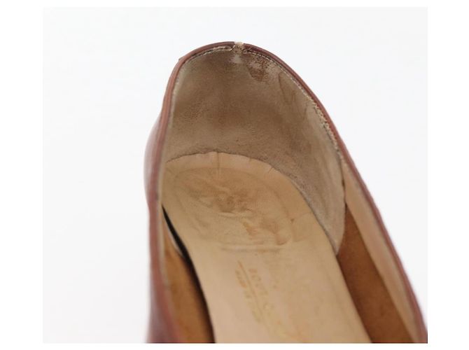 Salvatore Ferragamo Décolleté in Pelle 6 Marrone Auth 174642A - vista 34