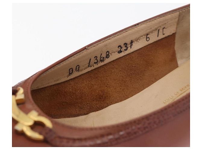Salvatore Ferragamo Décolleté in Pelle 6 Marrone Auth 174642A - vista 36
