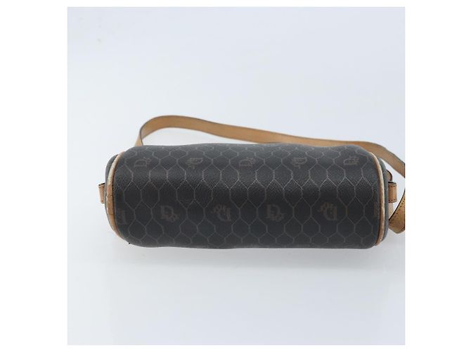 Borsa a Spalla in Tela Honeycomb PVC Nera e Dorata Auth AMZ067 Christian Dior Nero D'oro - vista 5