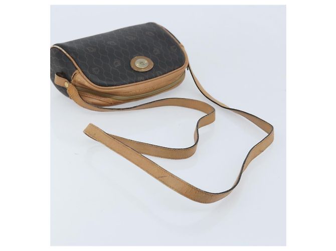 Borsa a Spalla in Tela Honeycomb PVC Nera e Dorata Auth AMZ067 Christian Dior Nero D'oro - vista 7