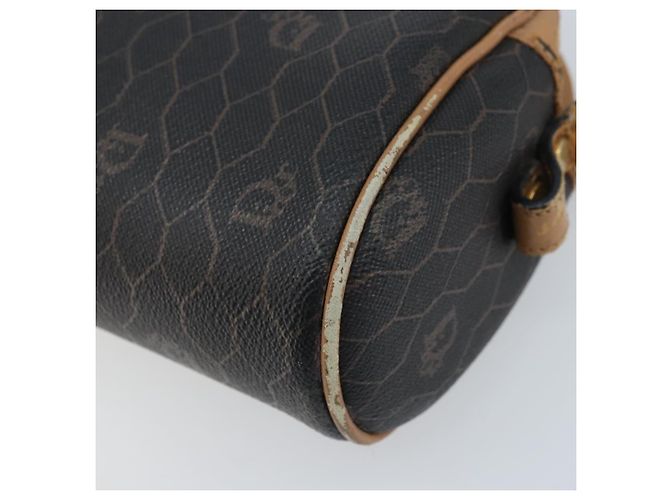Borsa a Spalla in Tela Honeycomb PVC Nera e Dorata Auth AMZ067 Christian Dior Nero D'oro - vista 8
