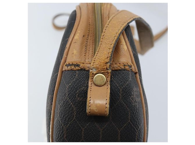 Borsa a Spalla in Tela Honeycomb PVC Nera e Dorata Auth AMZ067 Christian Dior Nero D'oro - vista 9
