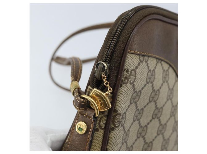 Gucci Borsa a Spalla GG Supreme PVC Beige Oro Auth AMZ497 D'oro - vista 10