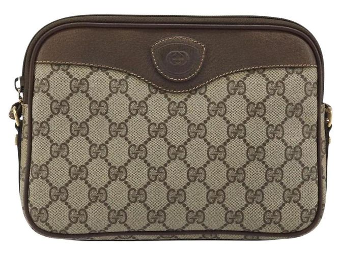 Gucci Borsa a Spalla GG Supreme PVC Beige Oro Auth AMZ497 D'oro - vista 13