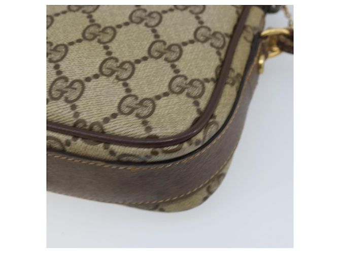 Gucci Borsa a Spalla GG Supreme PVC Beige Oro Auth AMZ497 D'oro - vista 15