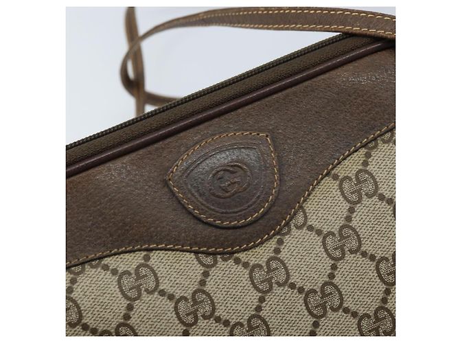 Gucci Borsa a Spalla GG Supreme PVC Beige Oro Auth AMZ497 D'oro - vista 17