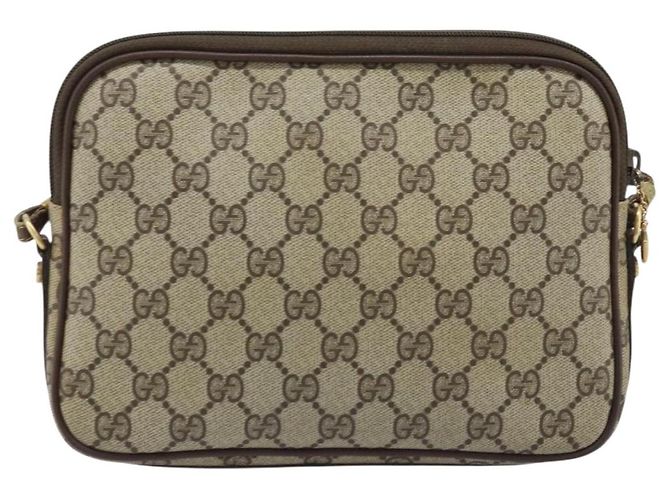 Gucci Borsa a Spalla GG Supreme PVC Beige Oro Auth AMZ497 D'oro - vista 2