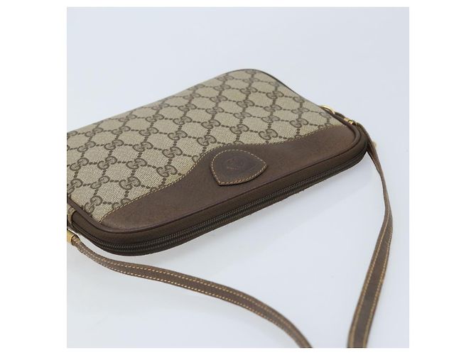 Gucci Borsa a Spalla GG Supreme PVC Beige Oro Auth AMZ497 D'oro - vista 6