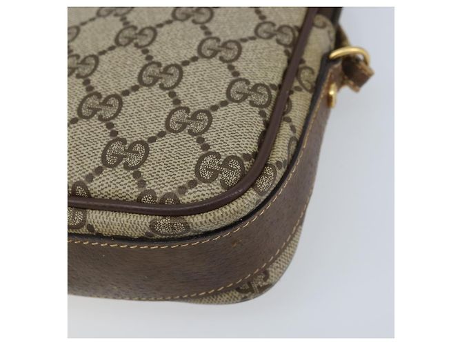 Gucci Borsa a Spalla GG Supreme PVC Beige Oro Auth AMZ497 D'oro - vista 9