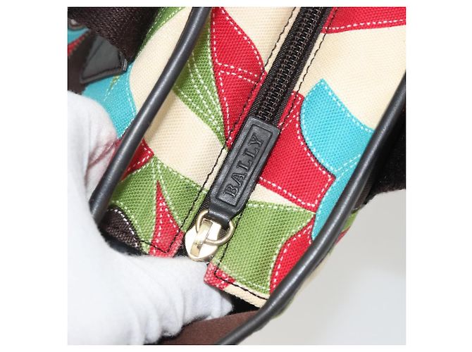 BALLY Handtasche aus Canvas in Multicolor Gold Auth ARZ038 Mehrfarben Golden - Ansicht 10