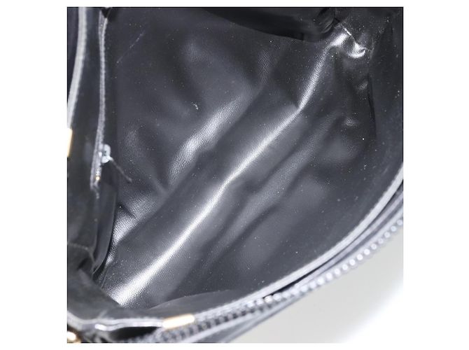 Céline Borsa a Spalla in Tela Macadam CELINE Camoscio Nero Oro Auth YKZ1464 D'oro - vista 11