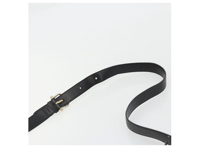 Céline Borsa a Spalla in Tela Macadam CELINE Camoscio Nero Oro Auth YKZ1464 D'oro - vista 14