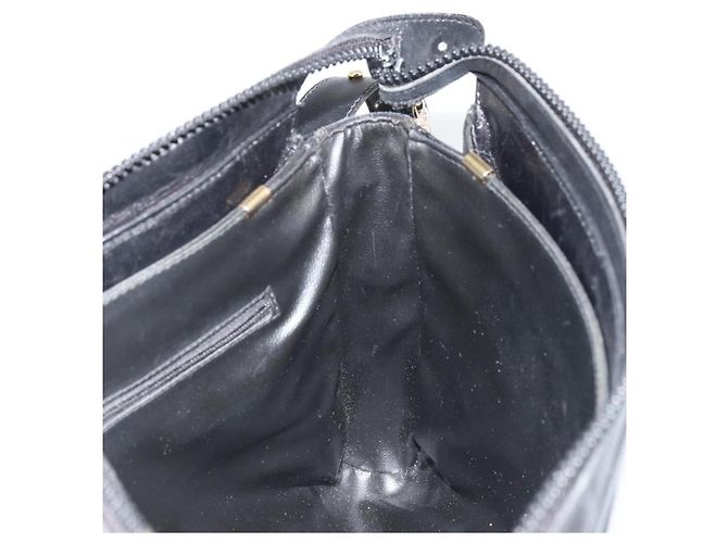 Céline Borsa a Spalla in Tela Macadam CELINE Camoscio Nero Oro Auth YKZ1464 D'oro - vista 20