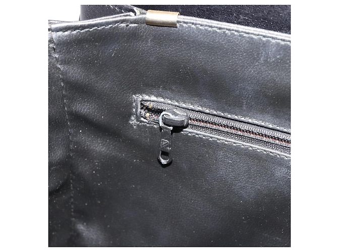 Céline Borsa a Spalla in Tela Macadam CELINE Camoscio Nero Oro Auth YKZ1464 D'oro - vista 22