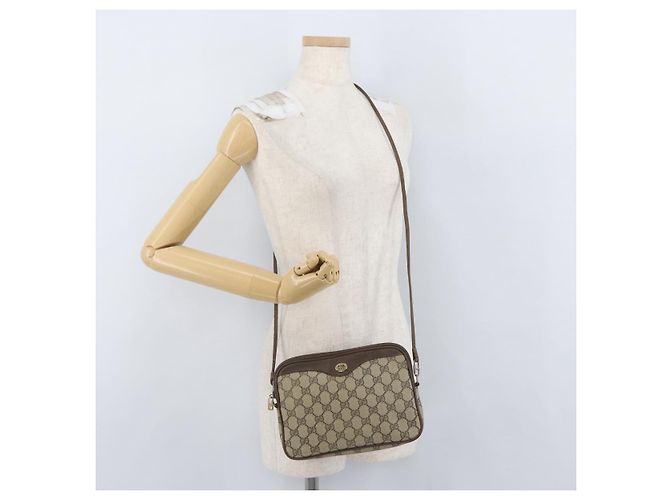 Gucci Bolso de Hombro GG Supreme PVC Beige Dorado 89 02 068 Auth YKZ782 - vista 21