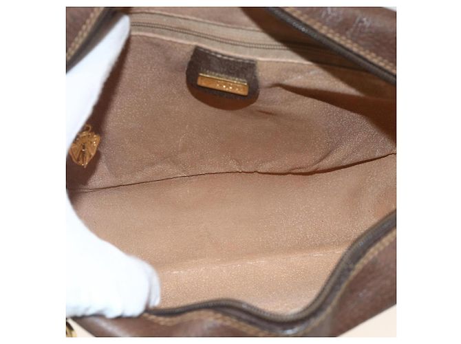 Gucci Borsa a Spalla GG Supreme PVC Beige Oro 001 56 0942 Auth BA11984 D'oro - vista 10