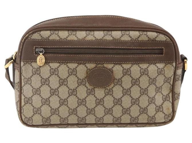 Gucci Borsa a Spalla GG Supreme PVC Beige Oro 001 56 0942 Auth BA11984 D'oro - vista 13
