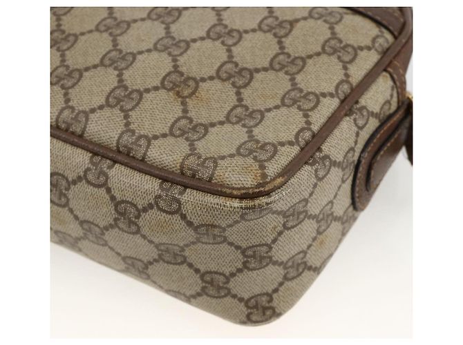 Gucci Borsa a Spalla GG Supreme PVC Beige Oro 001 56 0942 Auth BA11984 D'oro - vista 16