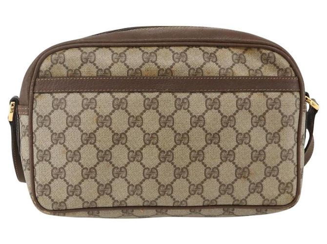 Gucci Borsa a Spalla GG Supreme PVC Beige Oro 001 56 0942 Auth BA11984 D'oro - vista 2
