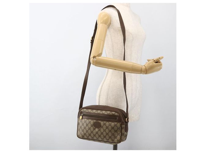 Gucci Borsa a Spalla GG Supreme PVC Beige Oro 001 56 0942 Auth BA11984 D'oro - vista 25