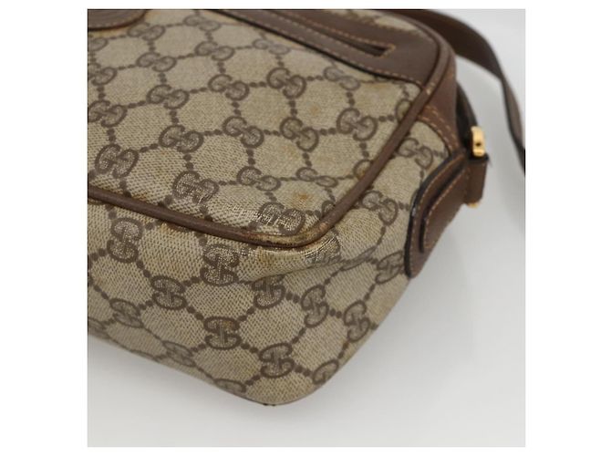 Gucci Borsa a Spalla GG Supreme PVC Beige Oro 001 56 0942 Auth BA11984 D'oro - vista 8