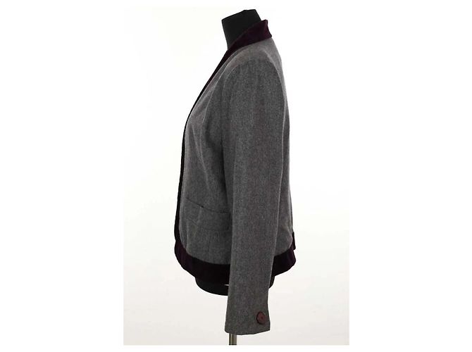 Yves Saint Laurent Blazer cinza - vista 3