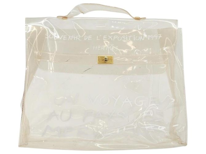 Hermès HERMES Borsa a Mano Kelly in Vinile Trasparente Auth YKZ1593 - vista 13