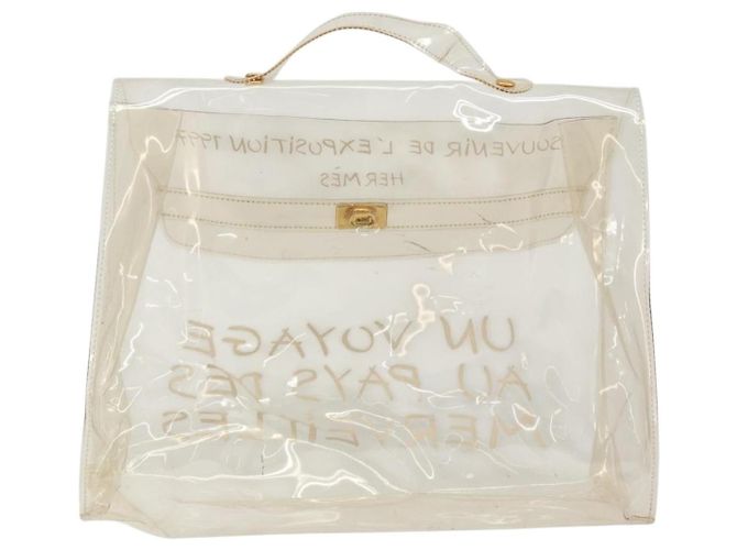 Hermès HERMES Borsa a Mano Kelly in Vinile Trasparente Auth YKZ1593 - vista 2
