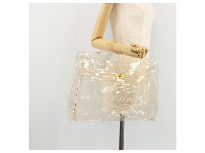 Hermès HERMES Borsa a Mano Kelly in Vinile Trasparente Auth YKZ1593 - vista 21