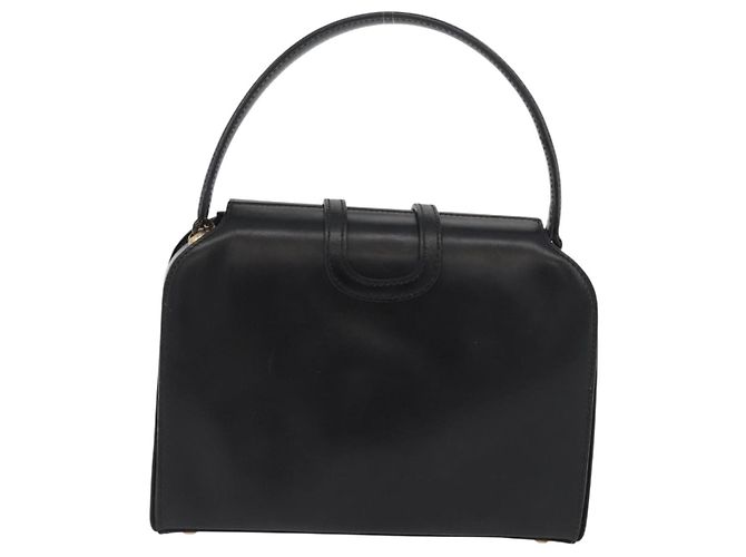 Céline Borsa a mano CELINE in pelle nera e oro Auth ARZ905 Nero D'oro - vista 2