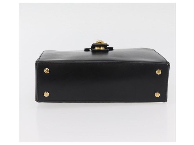 Céline Borsa a mano CELINE in pelle nera e oro Auth ARZ905 Nero D'oro - vista 5