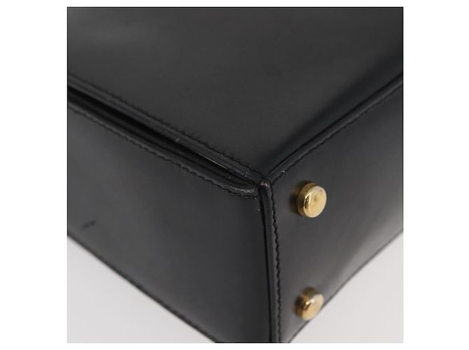 Céline Borsa a mano CELINE in pelle nera e oro Auth ARZ905 Nero D'oro - vista 9