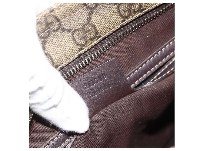 Gucci Sac à bandoulière GG Supreme en PVC beige et or 201538 Auth ka3667 Golden - Ansicht 12