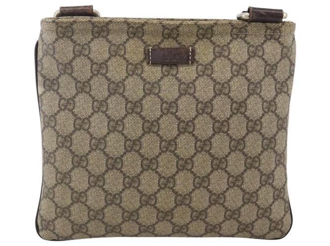 Gucci Sac à bandoulière GG Supreme en PVC beige et or 201538 Auth ka3667 Golden - Ansicht 13