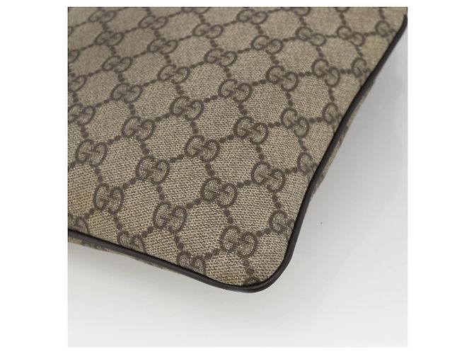 Gucci Sac à bandoulière GG Supreme en PVC beige et or 201538 Auth ka3667 Golden - Ansicht 15
