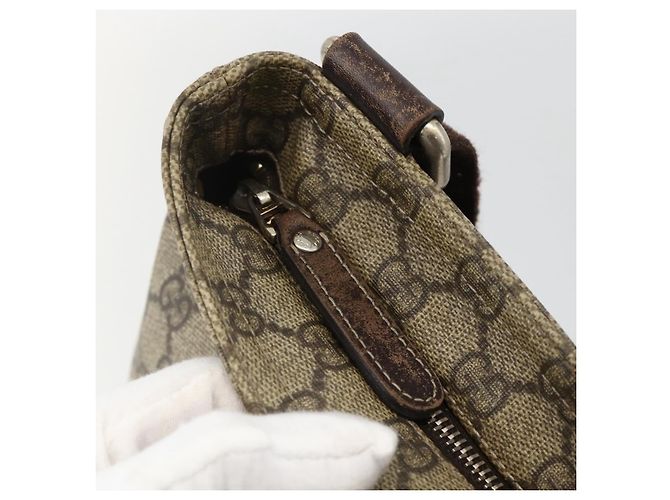 Gucci Sac à bandoulière GG Supreme en PVC beige et or 201538 Auth ka3667 Golden - Ansicht 17