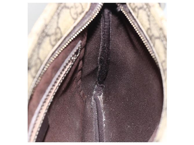 Gucci Sac à bandoulière GG Supreme en PVC beige et or 201538 Auth ka3667 Golden - Ansicht 19