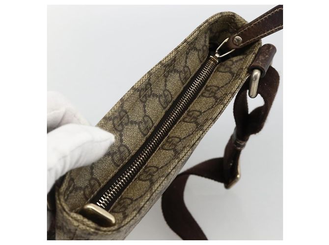 Gucci Sac à bandoulière GG Supreme en PVC beige et or 201538 Auth ka3667 Golden - Ansicht 6